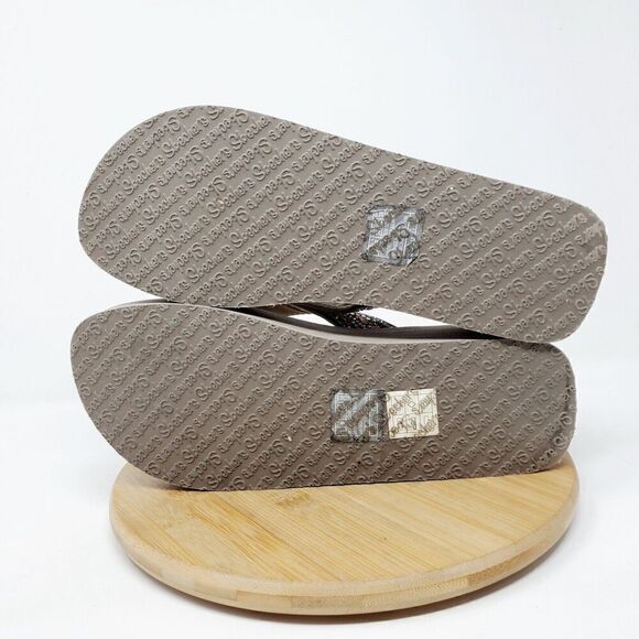 Skechers Sandals Womens 9 Cali Vinyasa Glory Flip Flop Rhinestone Platform Shoes - Picture 10 of 14